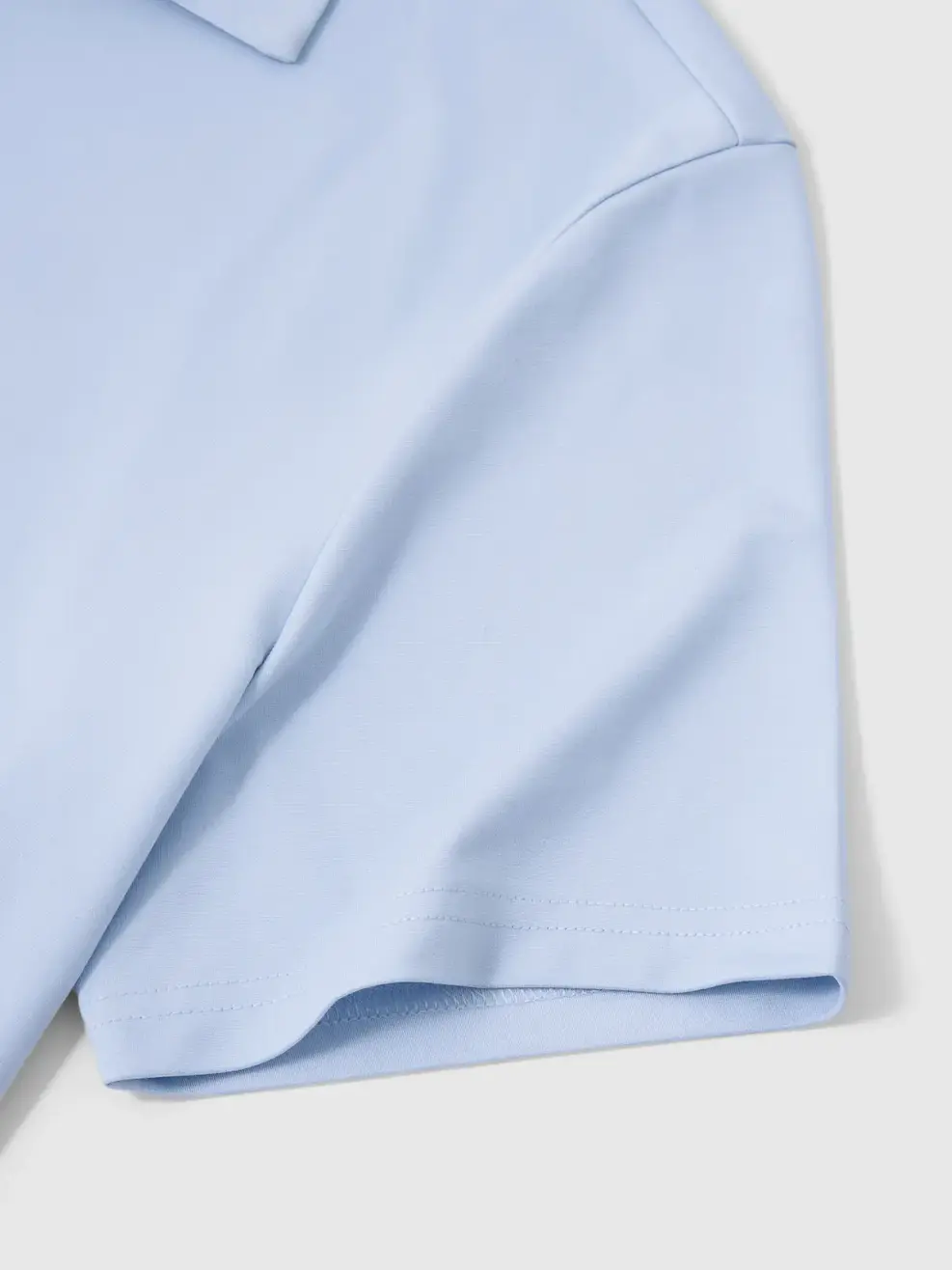 Áo Polo Nam Cổ V Phối Dây Dệt - XANH 012 - M