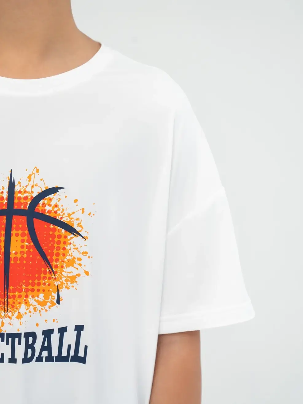 Bộ Đồ Trẻ Em In Basketball - Trắng đen - 8