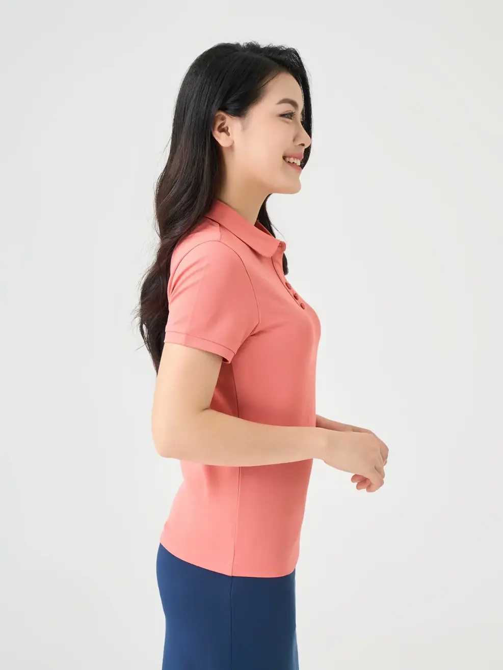 Áo Polo Nữ Cổ Sen - Gạch - S