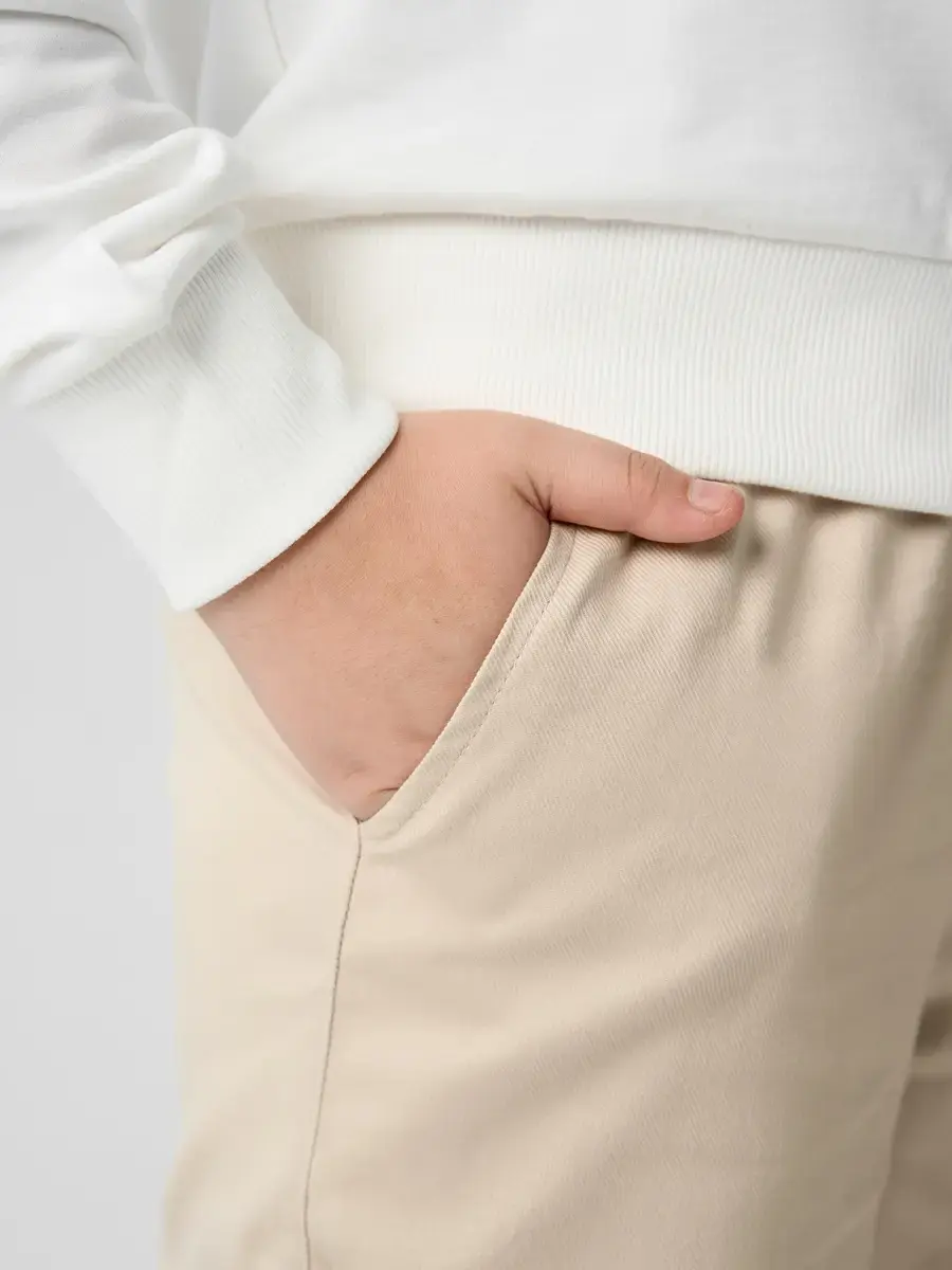 Quần Dài Trẻ Em Kaki Can Ống - Be - 10