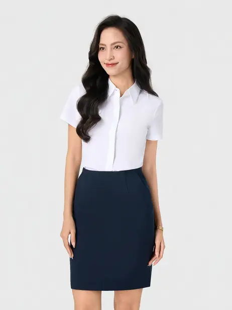 Áo Sơ-mi Ngắn Tay Nano Slim Fit Essential