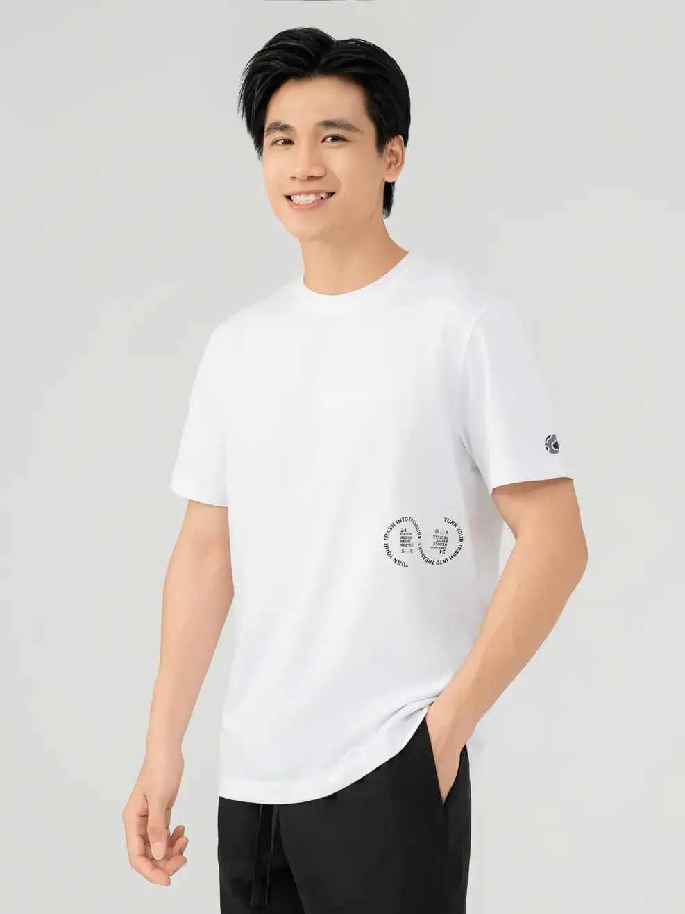 Áo Phông Nam 24H - Trắng - M