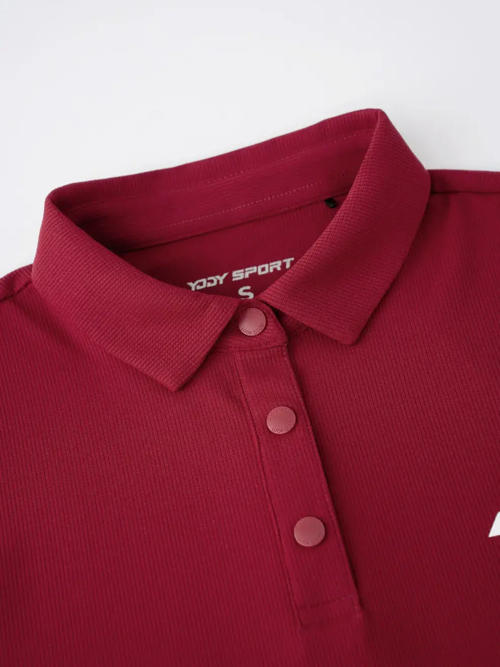 Áo Polo Nữ Thể Thao Phối Bo Tay - Màu đỏ 008 - XS