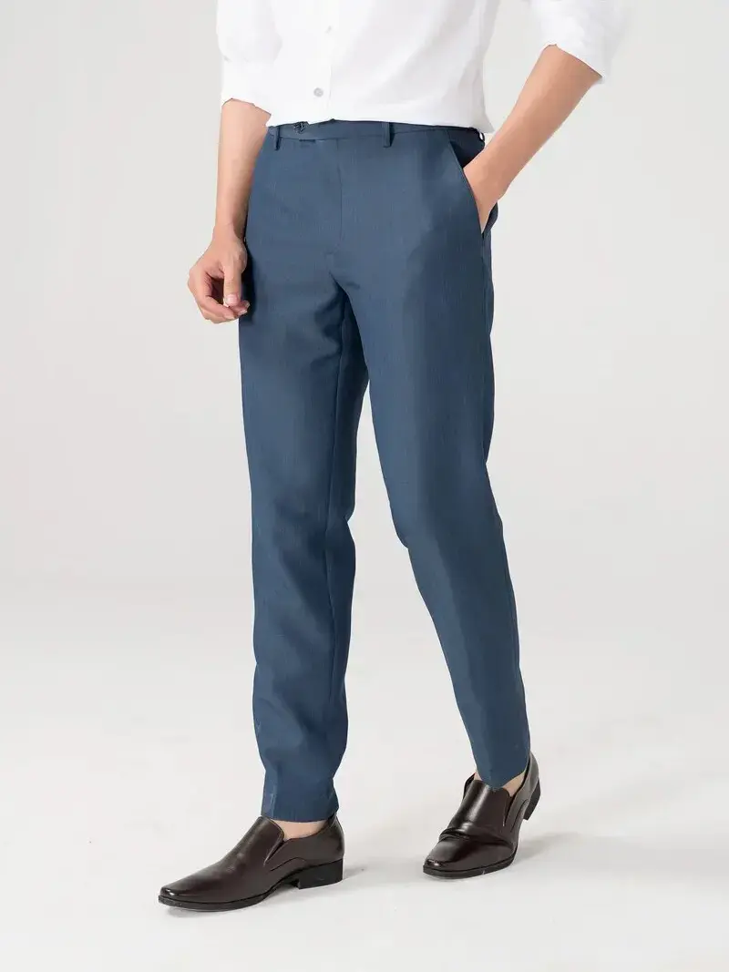 Quần âu nam nano melange - Tím than - M