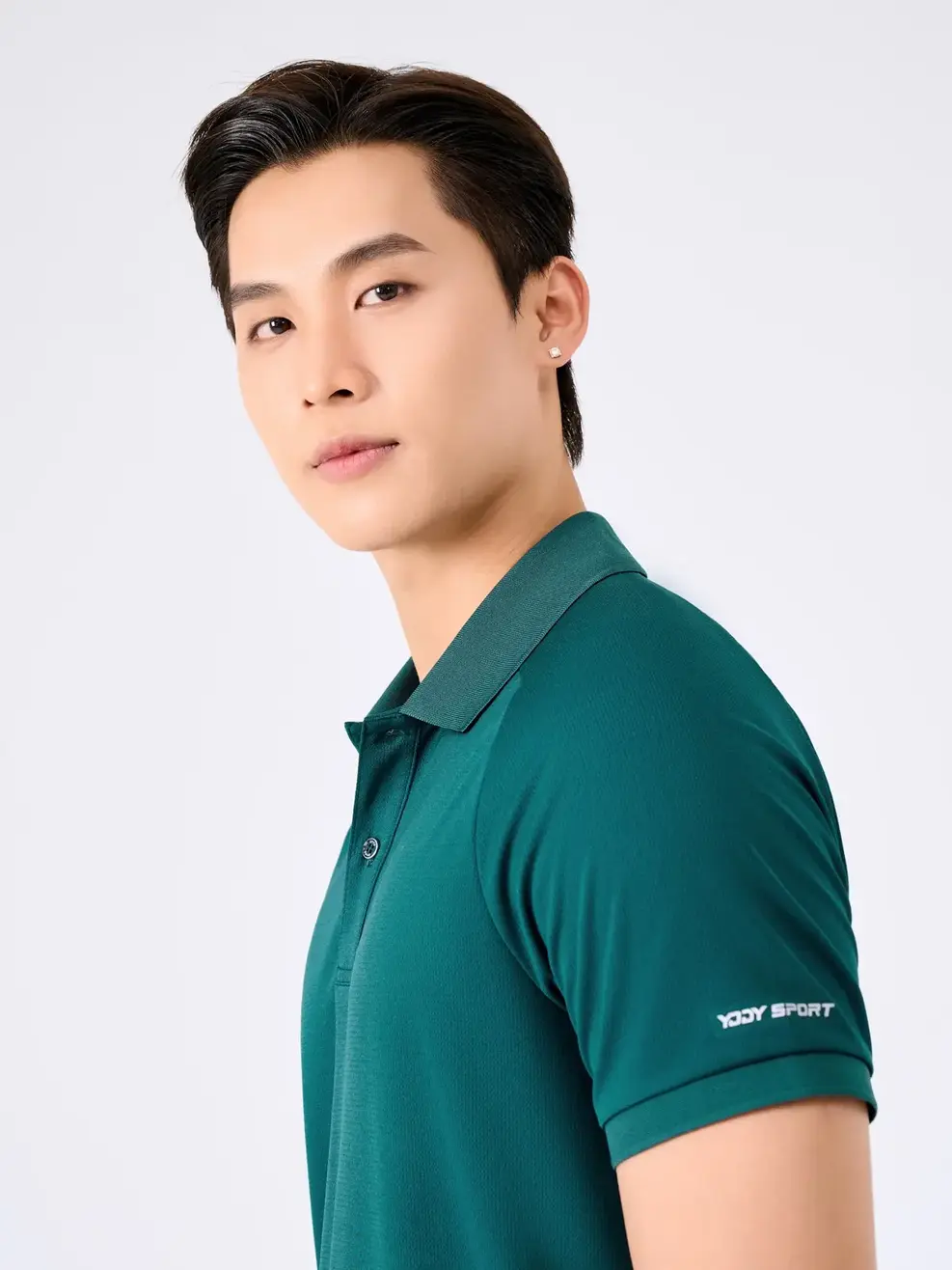 Polo Nam Yody Sport Tay Raglan Xẻ Tà - Xanh - M