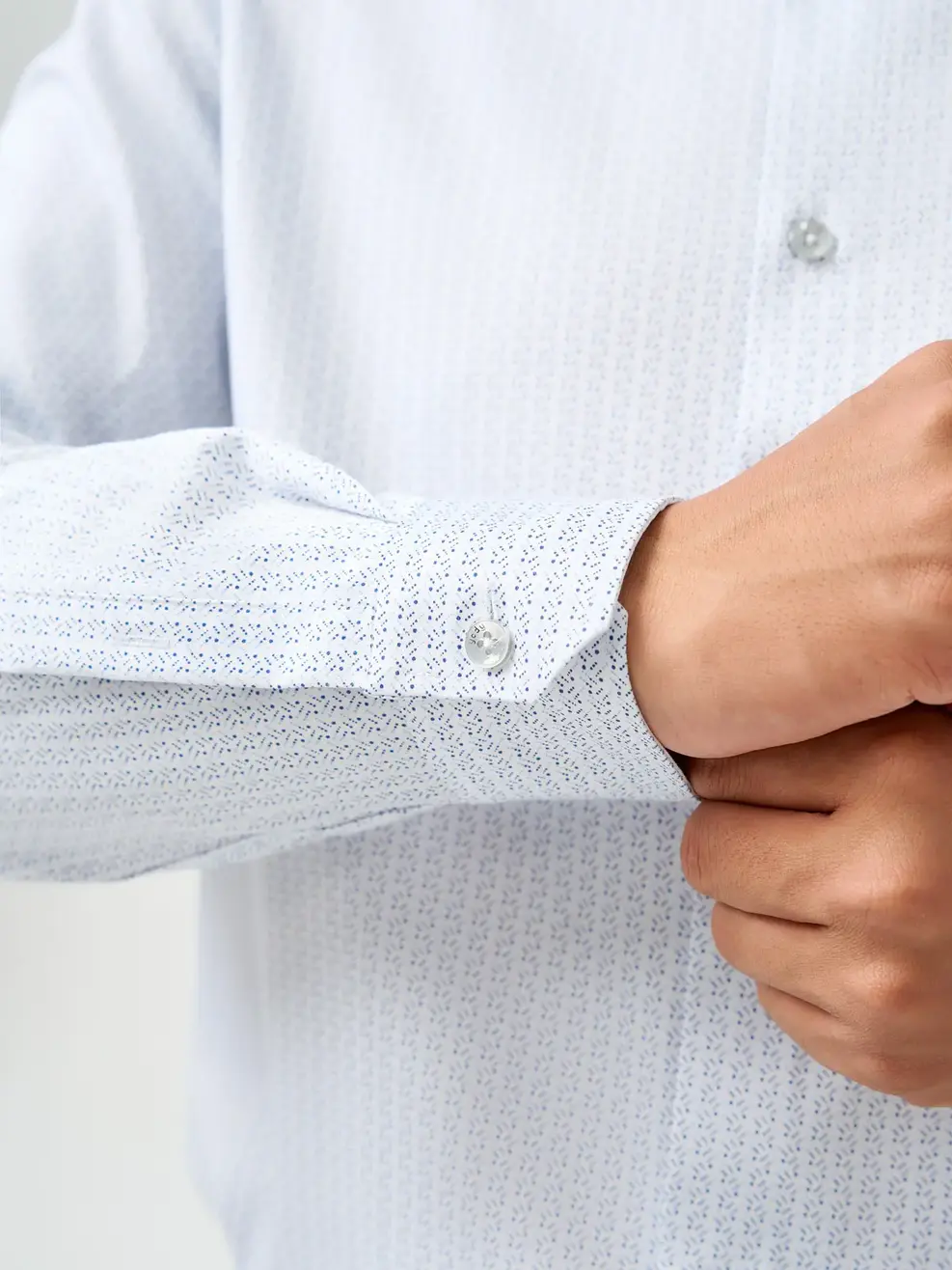 Áo Sơ-mi Nam Dài Tay Họa Tiết - Họa tiết xanh da trời 188 - M