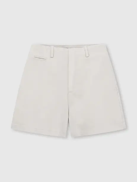 Quần Shorts Nữ Khaki Stretch Cạp Liền