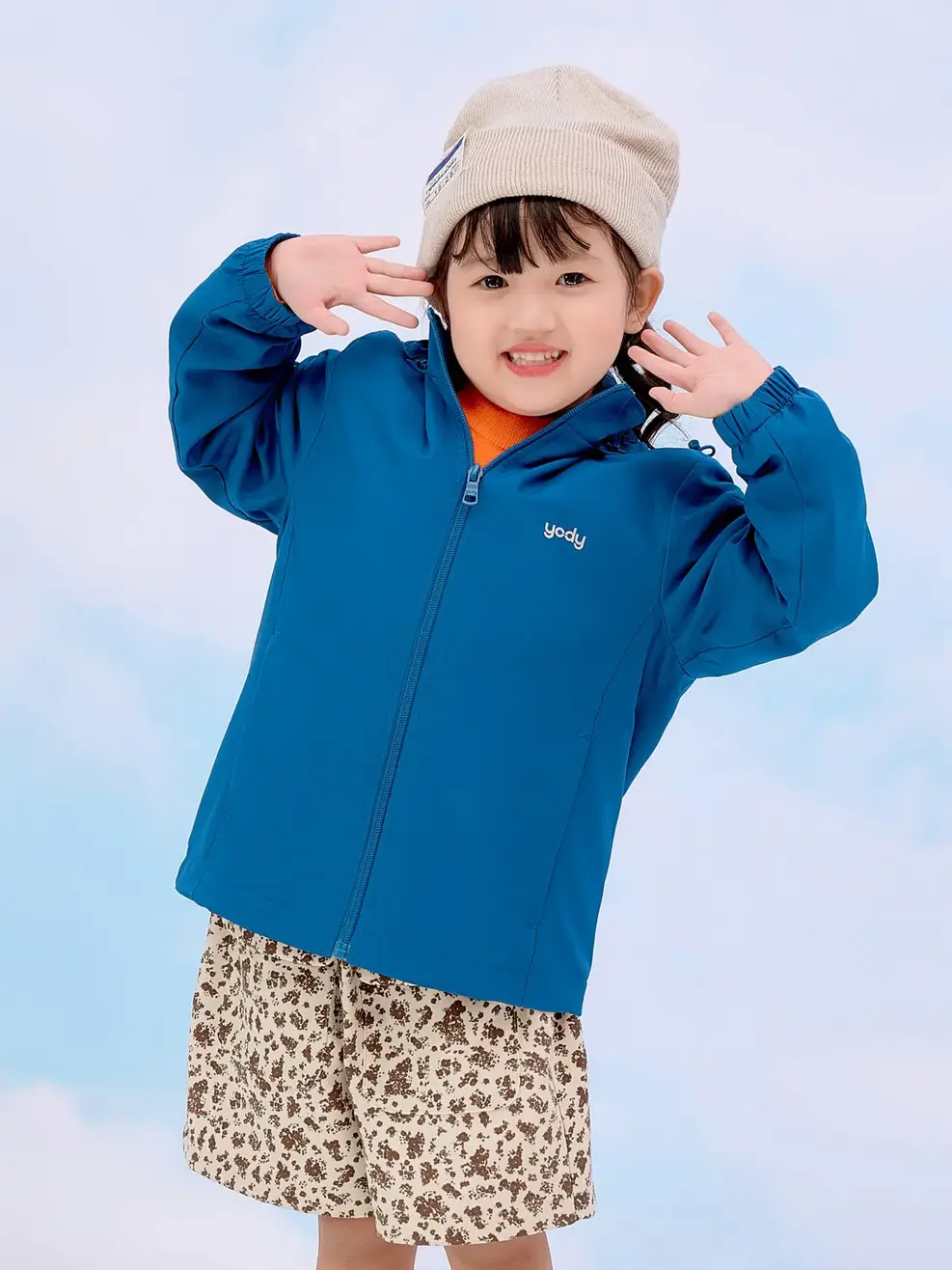 Áo khoác gió trẻ em trượt nước thông minh - Xanh than - 4-5