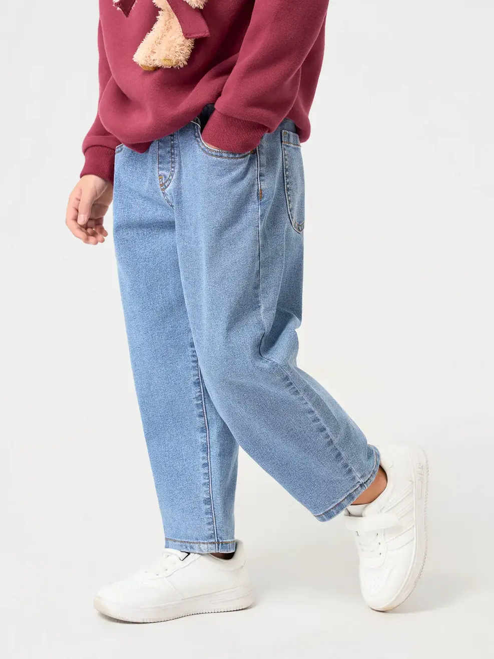 Quần Jeans Baggy Cạp Chun - Màu chàm 003 - 110