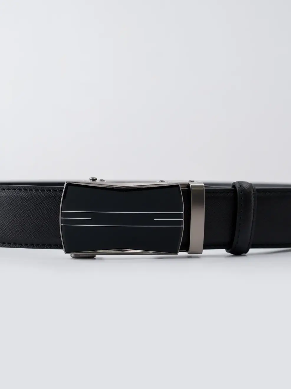 Thắt Lưng Nam Khóa Tự Động Mặt Kim Loại TL 03 - ĐEN 002 - 115