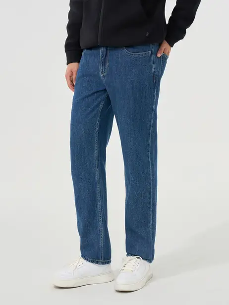 Quần Jeans Nam Gai Xanh Regular