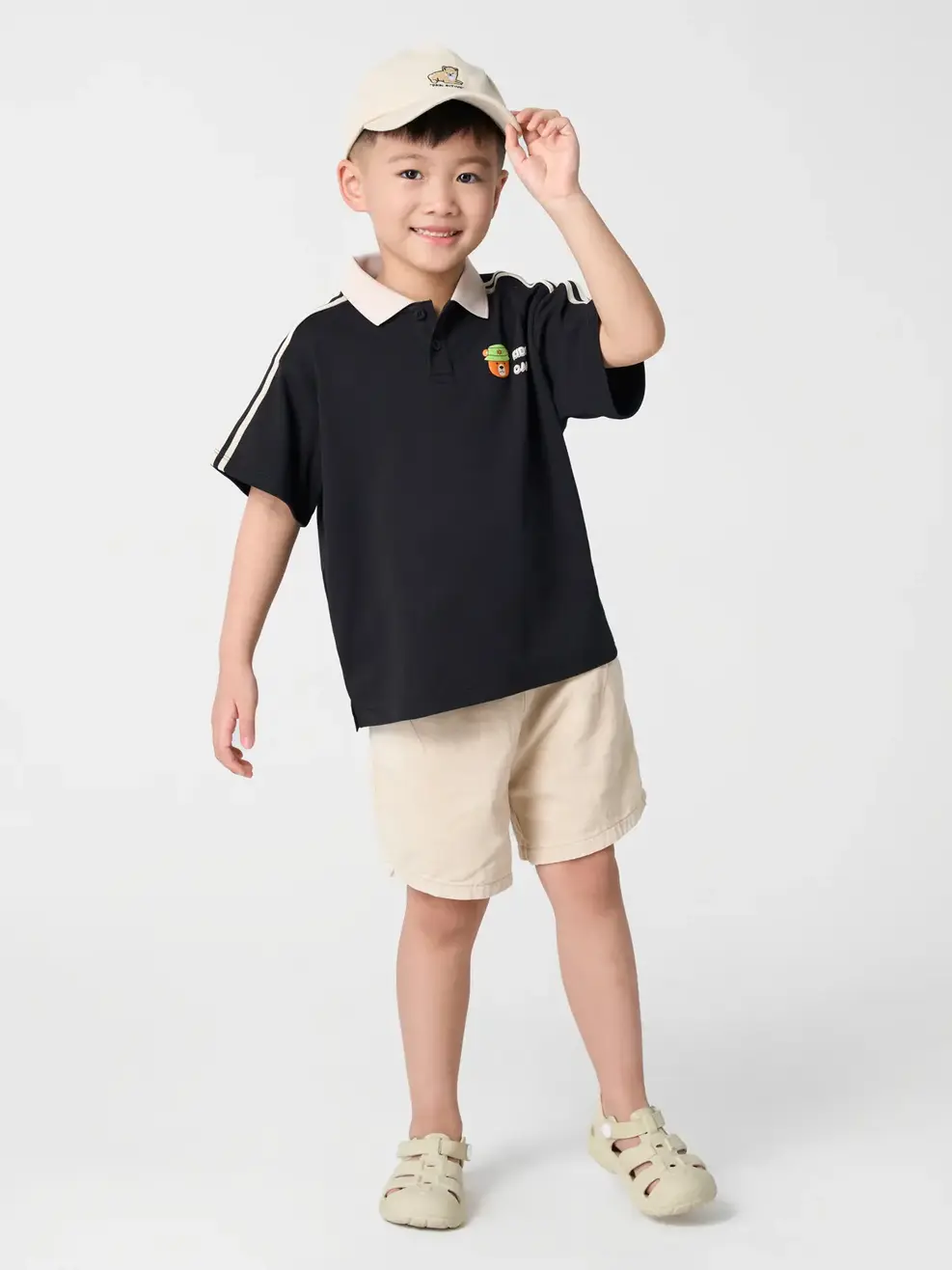 Polo Kid Camp - Đen - 2-3