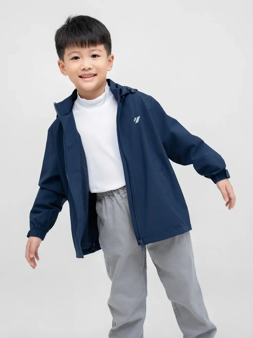 Áo Khoác Gió Trẻ Em 3c Promax - Tím Than 140 - 110