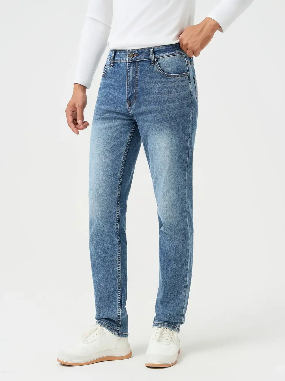 Quần Jeans Nam Slim Fit Quốc Dân - Màu chàm 002 - 28