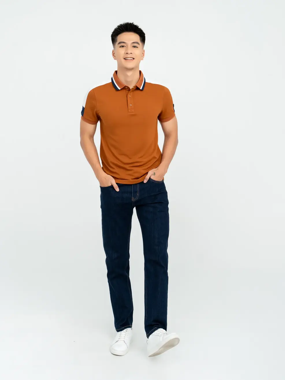 Quần jean nam slim coolmax 4 mùa - Xanh đậm - 33