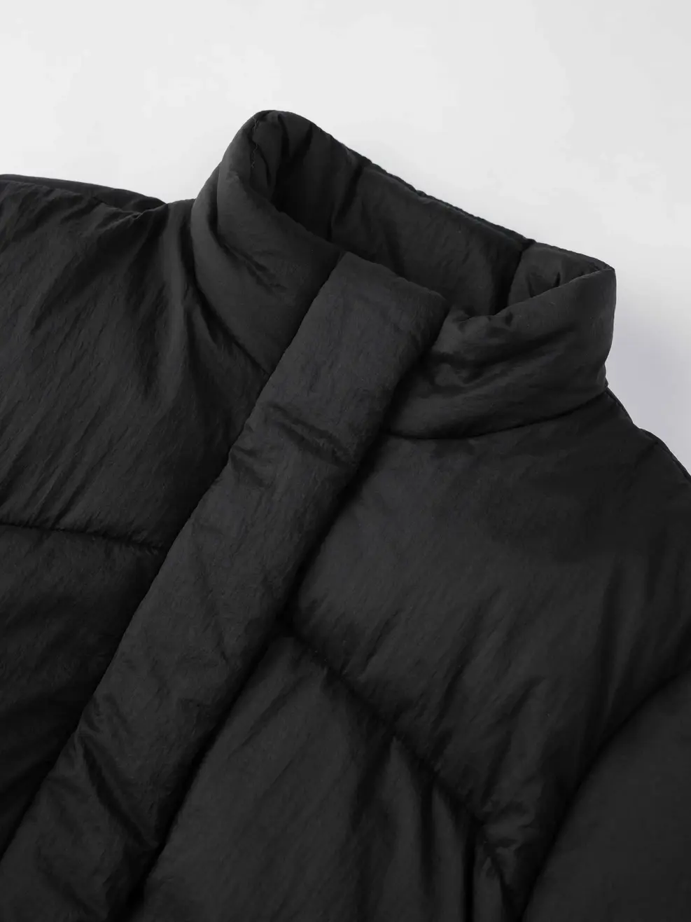 Áo Phao Kid Cổ Dựng Chần Bông Siêu Ấm - ĐEN 002 - 140