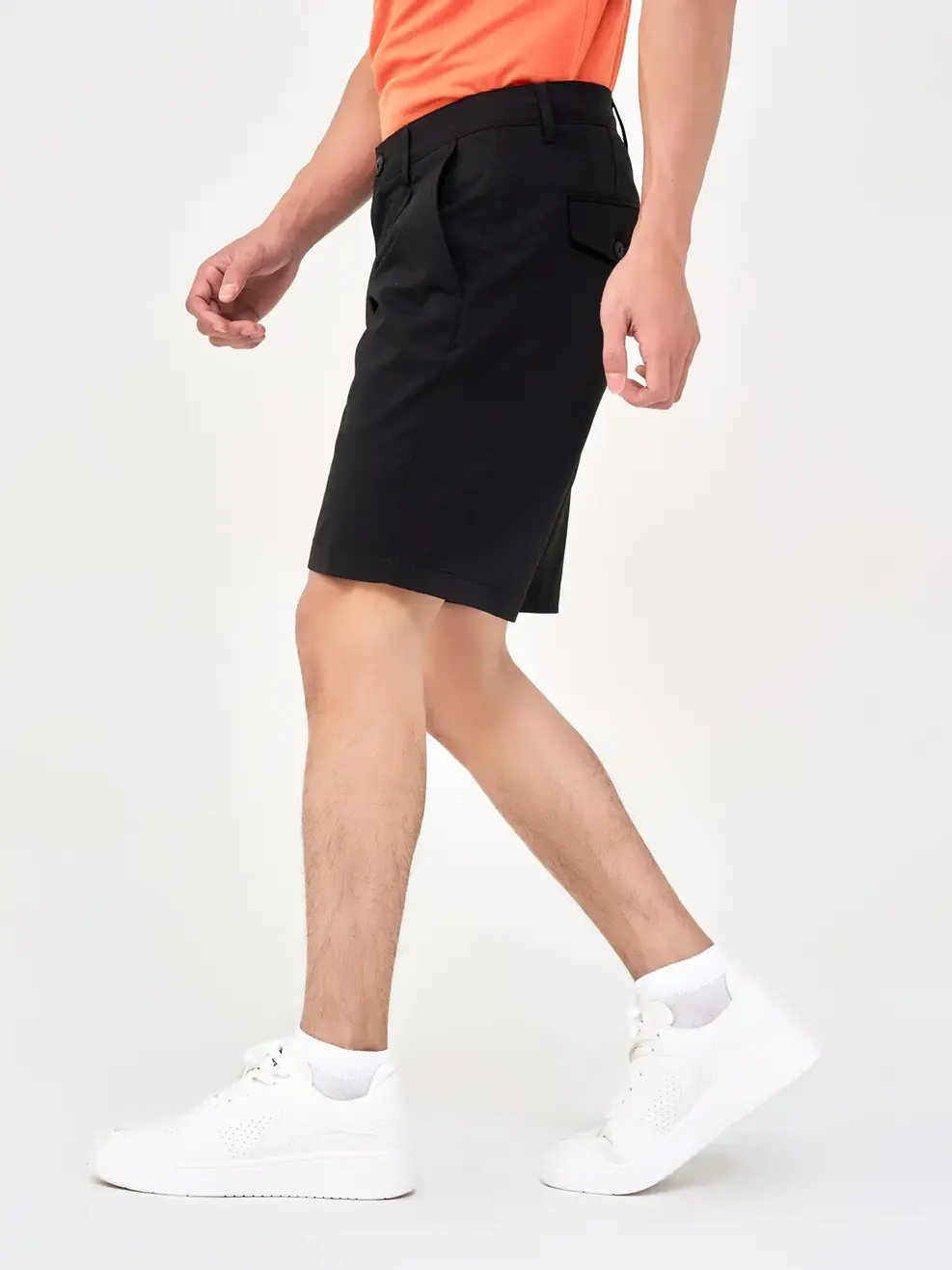 Quần Sooc Nam Nắp Túi Sau - Đen - 29