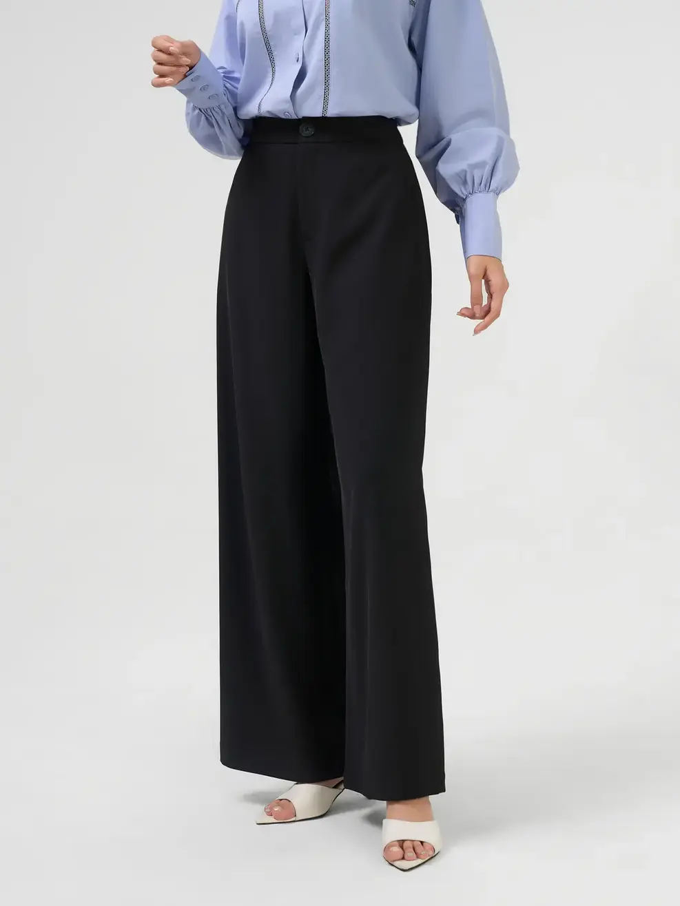 Quần Dài Wide Leg - Đen 001 - M