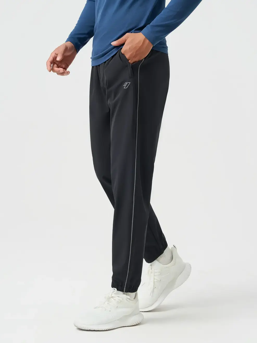 Quần Gió Nam Thể Thao Phối Lé - ĐEN 002 - 29