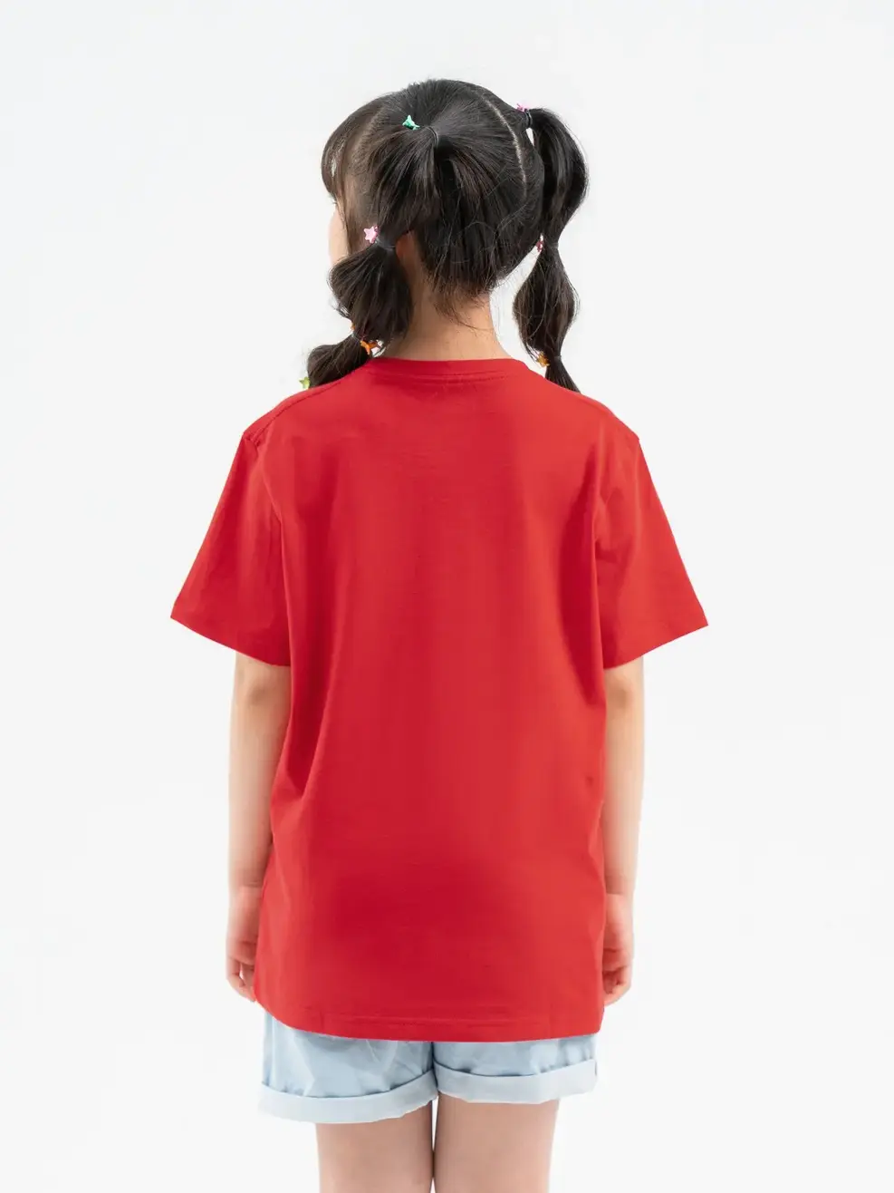 T-shirt Kid Lớn Cơ Bản Cotton Usa - Đỏ - 8