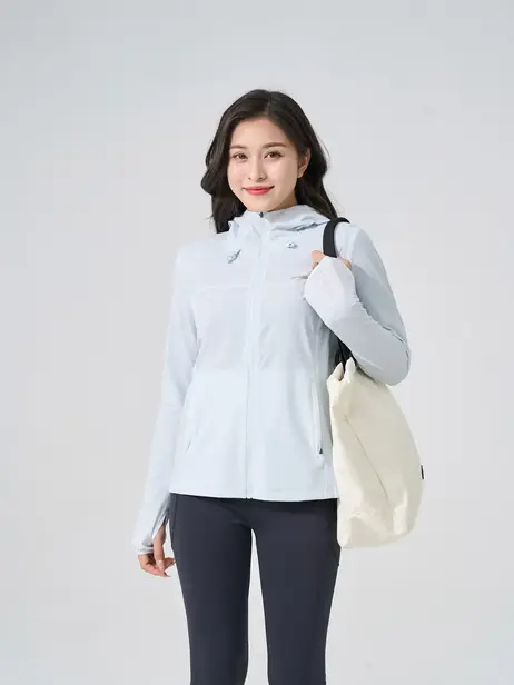 Áo Khoác Thể Thao Nữ Siêu Nhẹ Siêu Co Giãn Chống Tia Uv