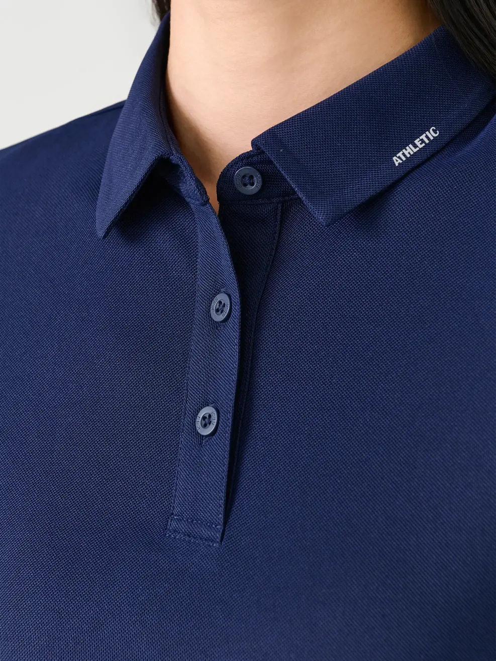 Áo Polo Nữ In ATHLETIC - Tím Than 020 - S