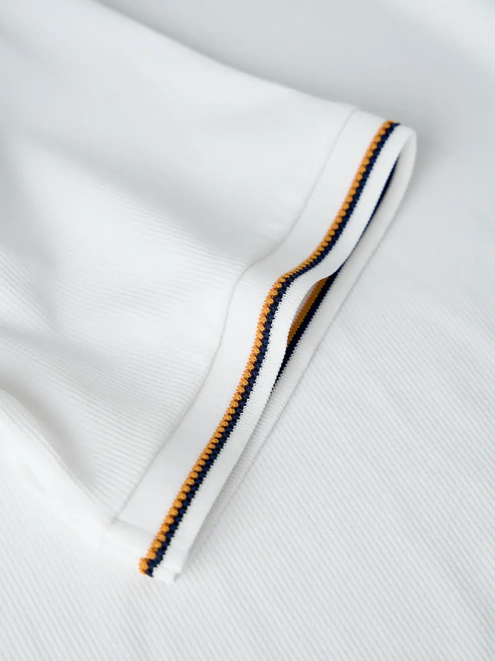 Áo Polo Vải Siêu Co Giãn Bo Cổ Dệt - White 004 - S