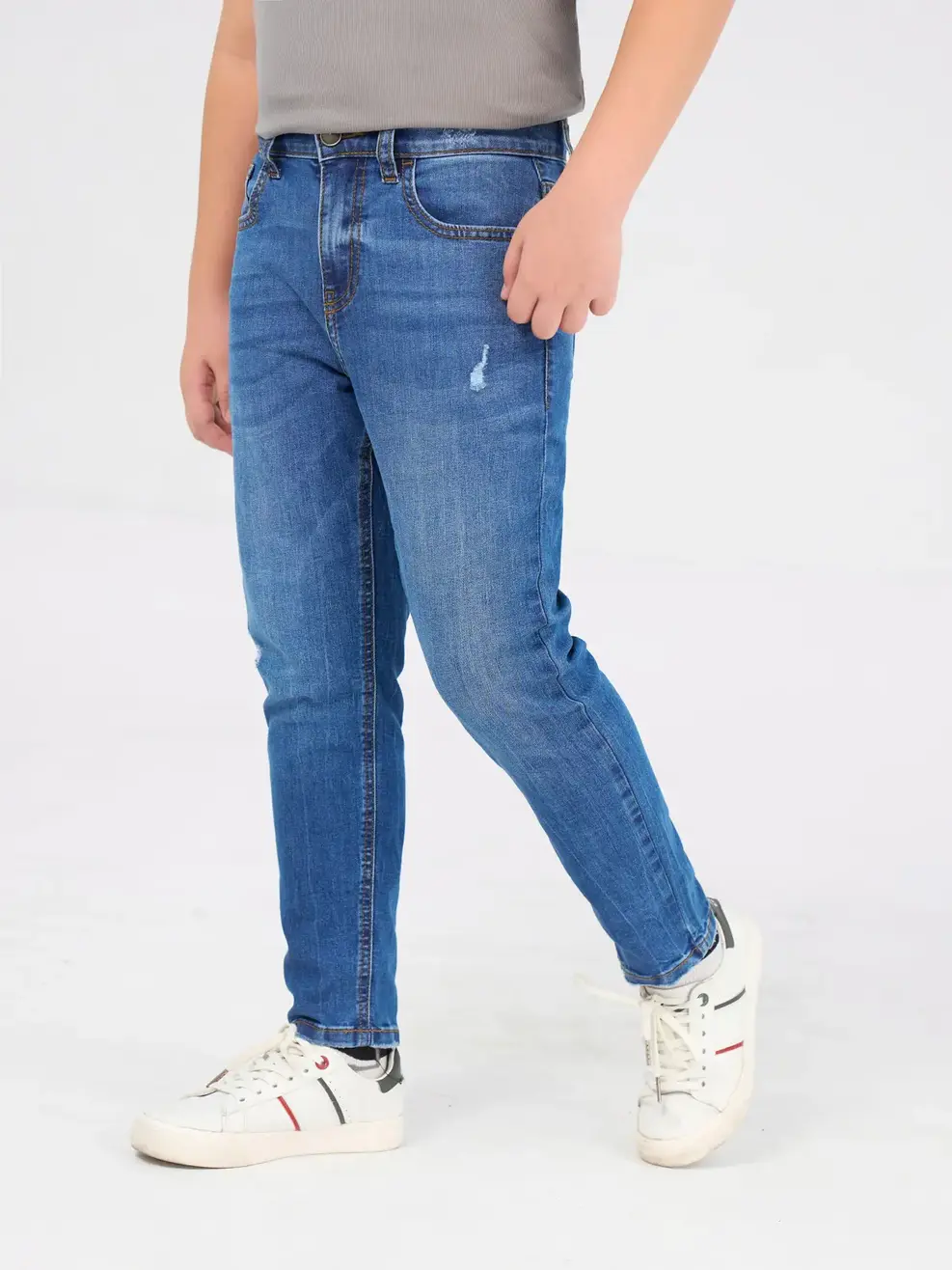 Quần Jeans Kid Slim Bé Trai Mềm Nhẹ Co Dãn - Xanh đậm - 8