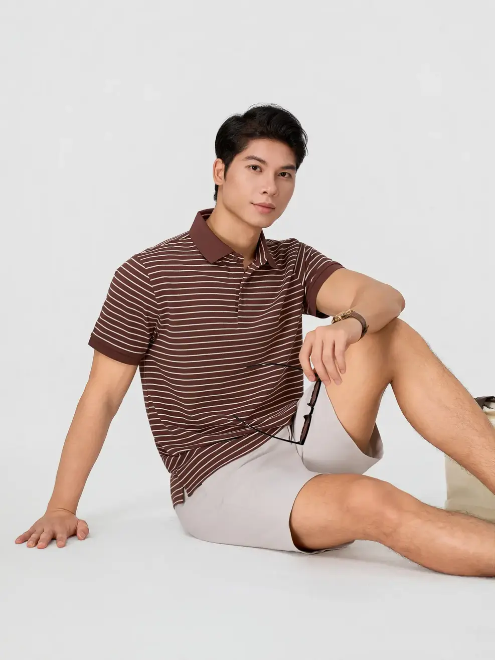 Quần Shorts nam cơ bản phom Relax -  Xám 180 - 29