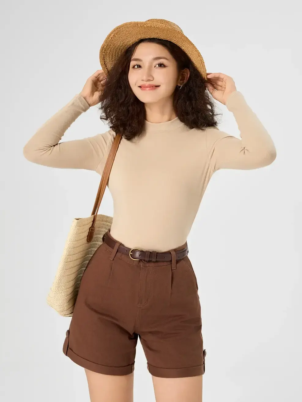 Áo Body Giữ Nhiệt Nữ Cổ 3cm(atn7007) - Be 034 - S