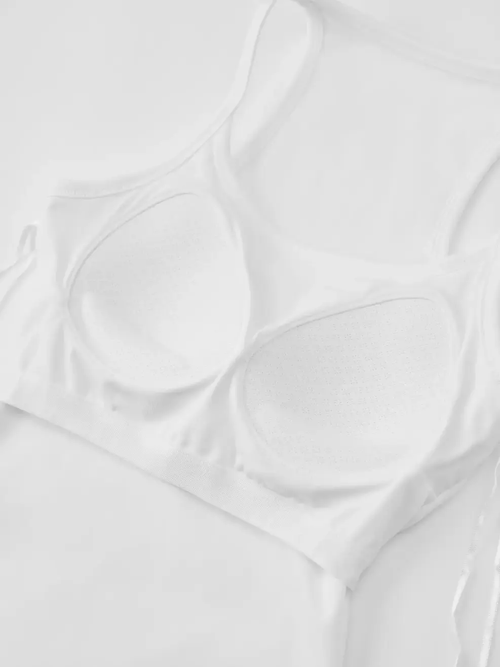 Áo Hai Dây Nữ Có Đệm Ngực - Trắng 001 - S