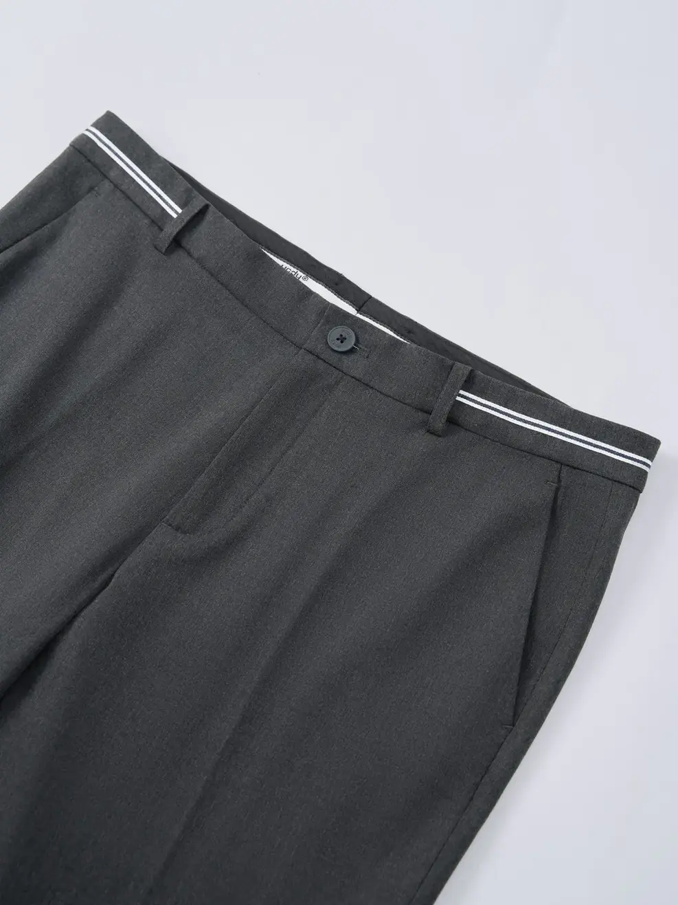 Quần Âu Nam Slim Fit Phối Cạp - Than chì 017 - 29