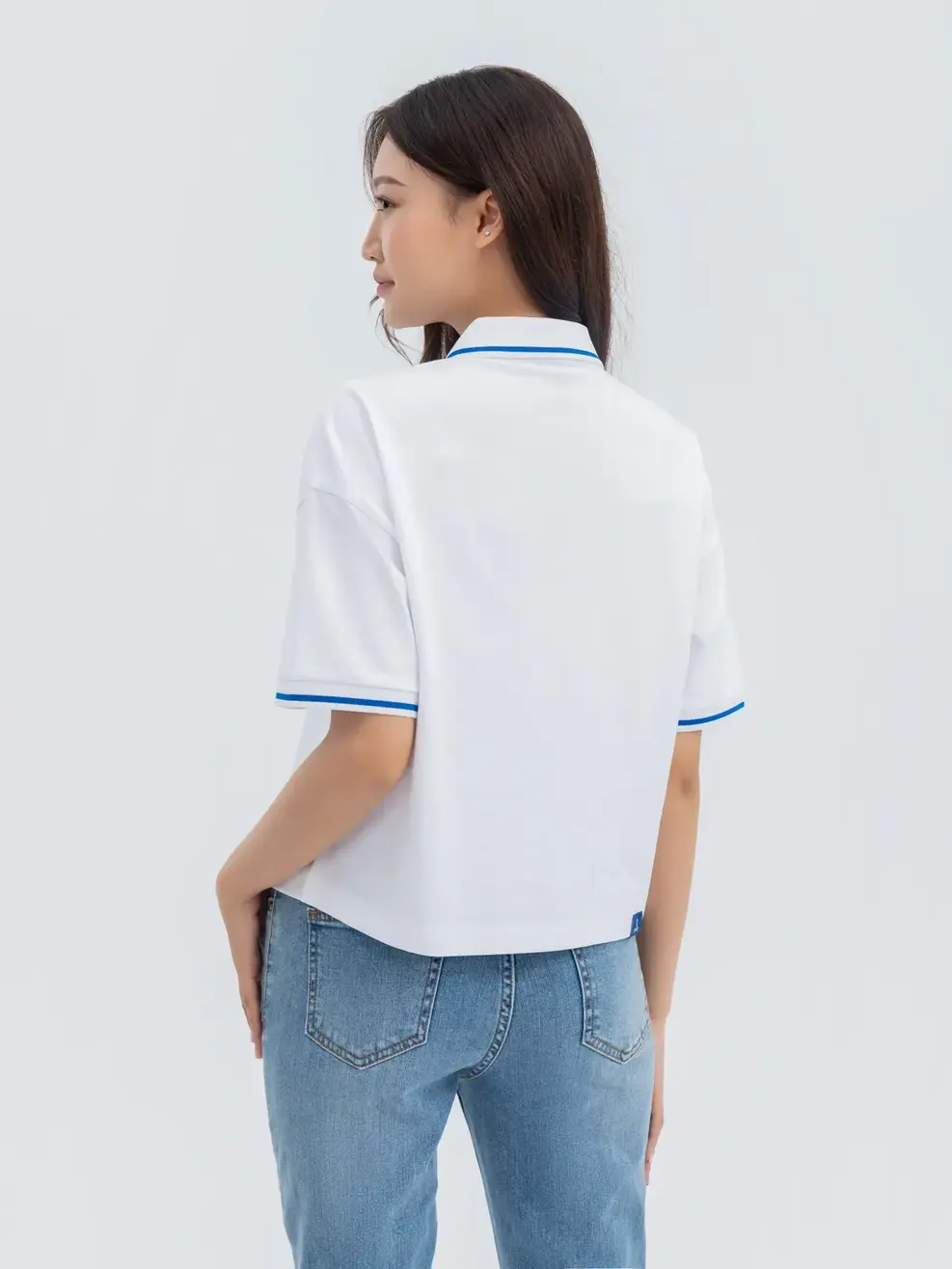 Áo Polo Nữ In Hình Choose Happy - Trắng - S