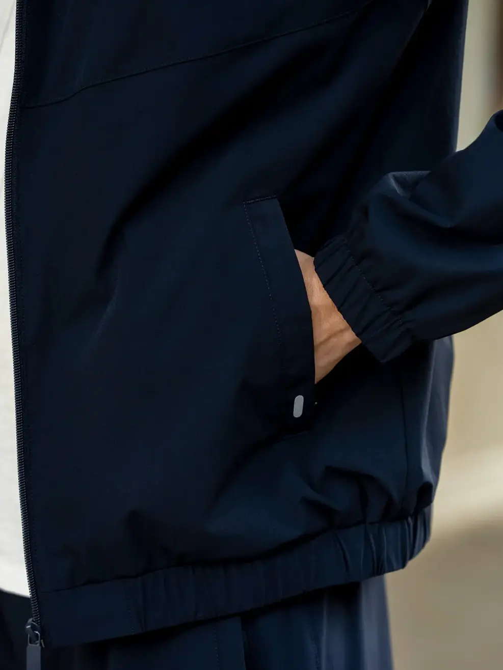 Bộ đồ thể thao nam gió cổ dựng - Navy - L