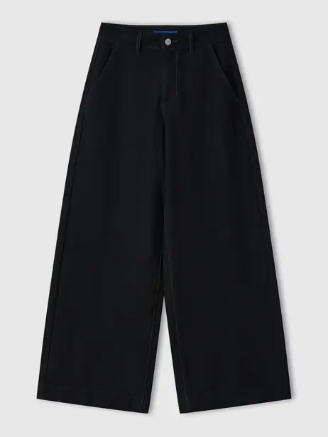 Quần Jeans Nữ Wide Leg Soft Knit Denim Siêu Co Giãn