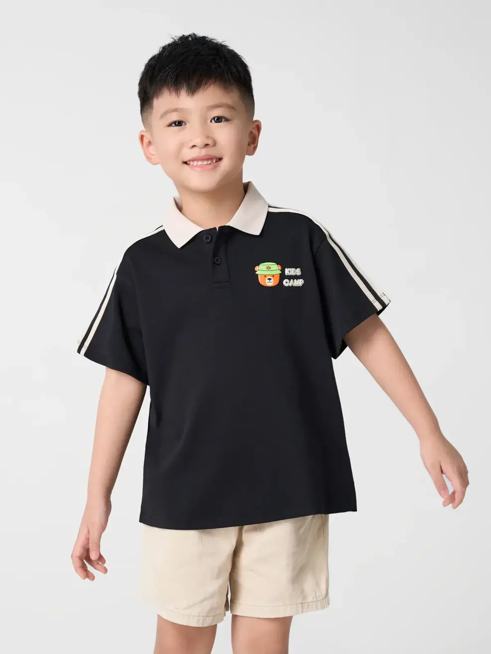 Polo Kid Camp - Đen - 2-3