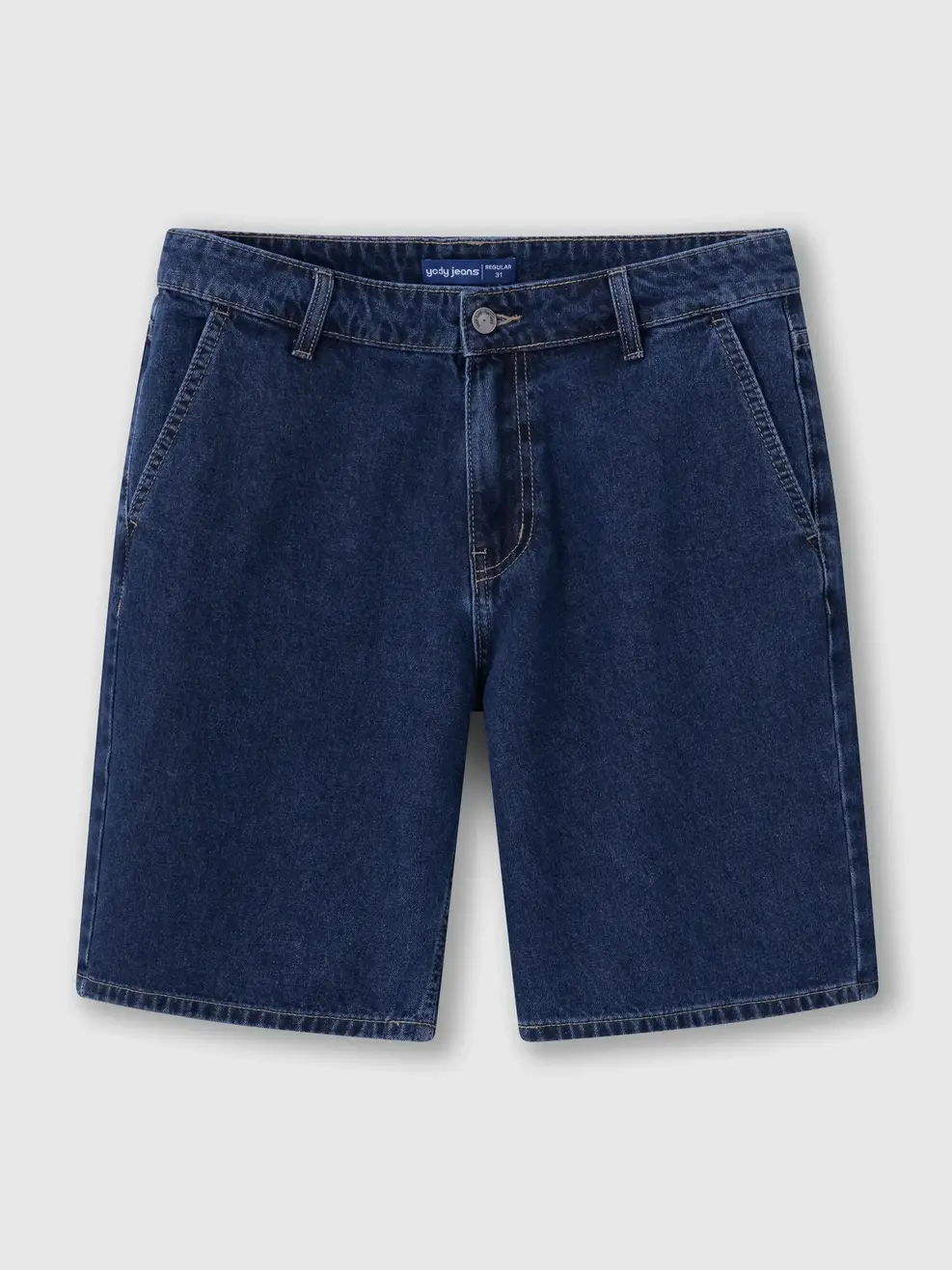 Quần Short Jeans Regular Indigo Túi chéo - Màu chàm 001 - 28