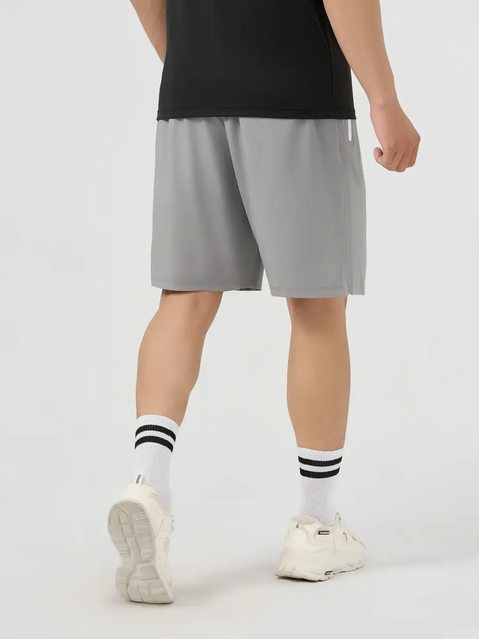 Quần Shorts Nam Yody Sport Ép Seam Túi - Xám 040 - 29