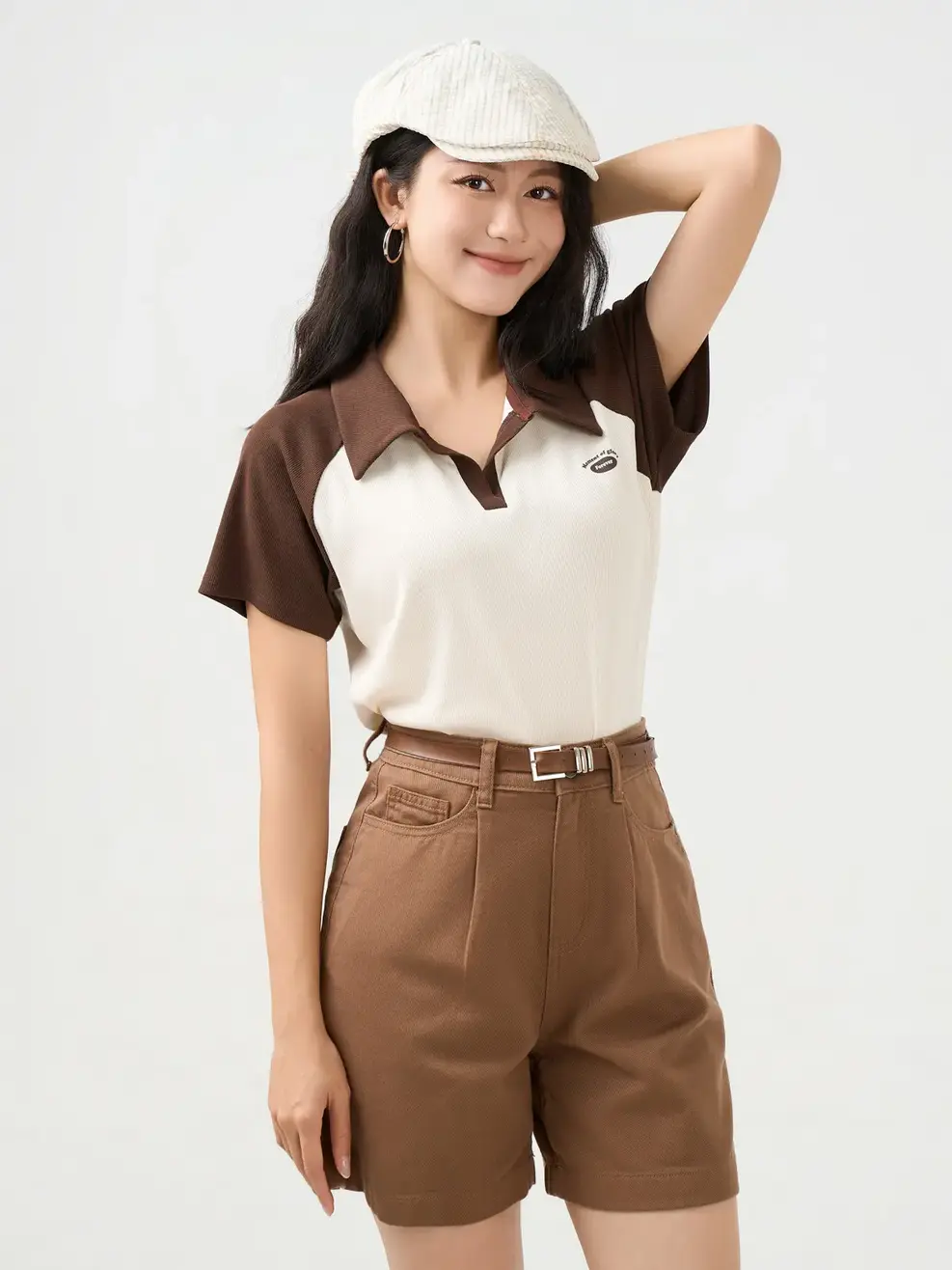 Áo Polo Nữ Slimfit Tay Raglan - NÂU 147  - L
