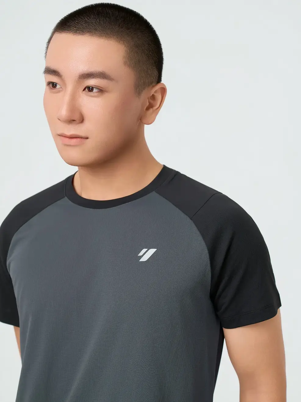 Áo Phông Thể Thao Tay Raglan Phối Màu - Than chì 002 - M