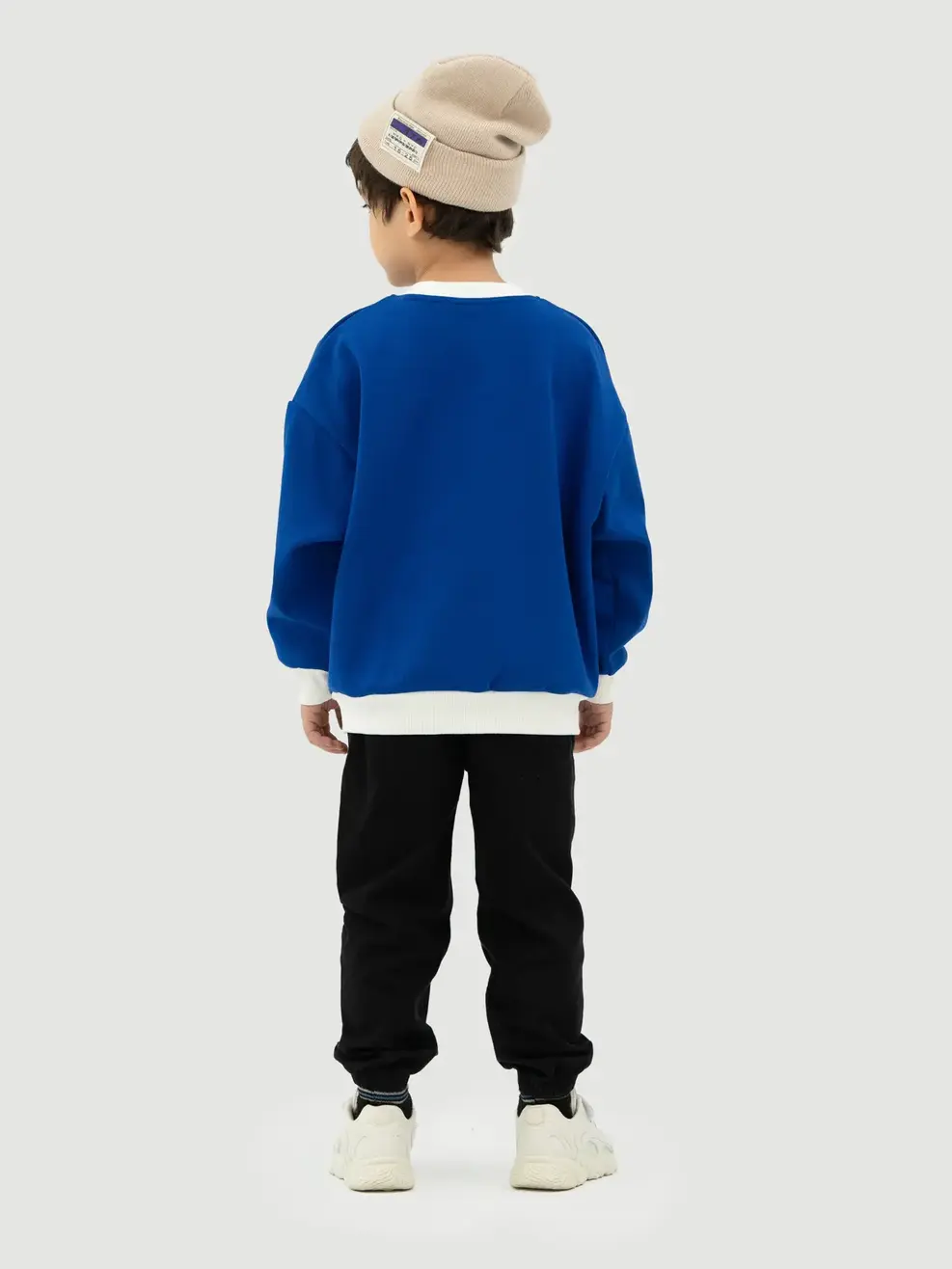 Áo Nỉ Trẻ Em Thêu Chữ Tomorrow - Xanh coban - 2