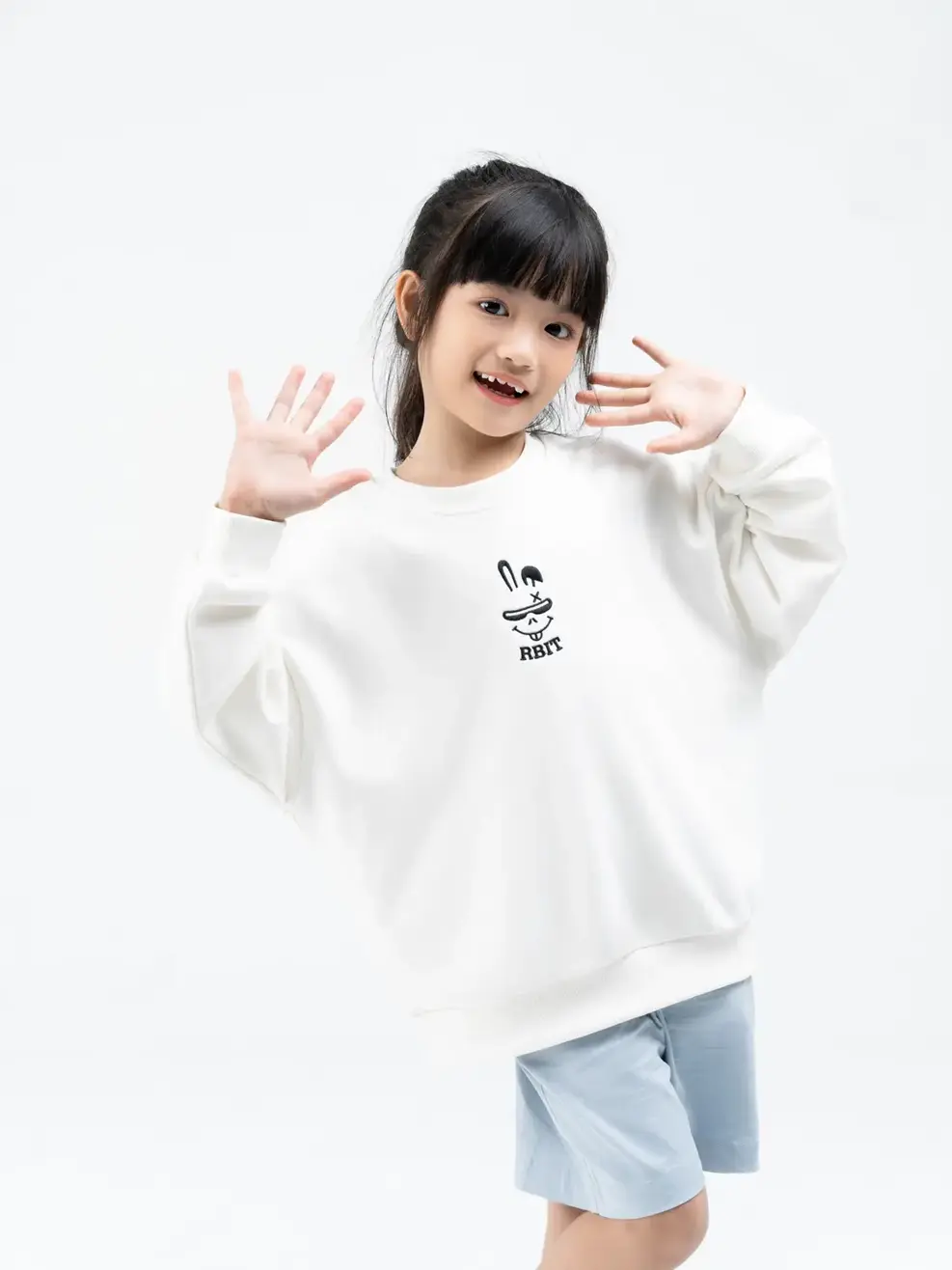 Áo gia đình thêu thỏ - Trắng - 2