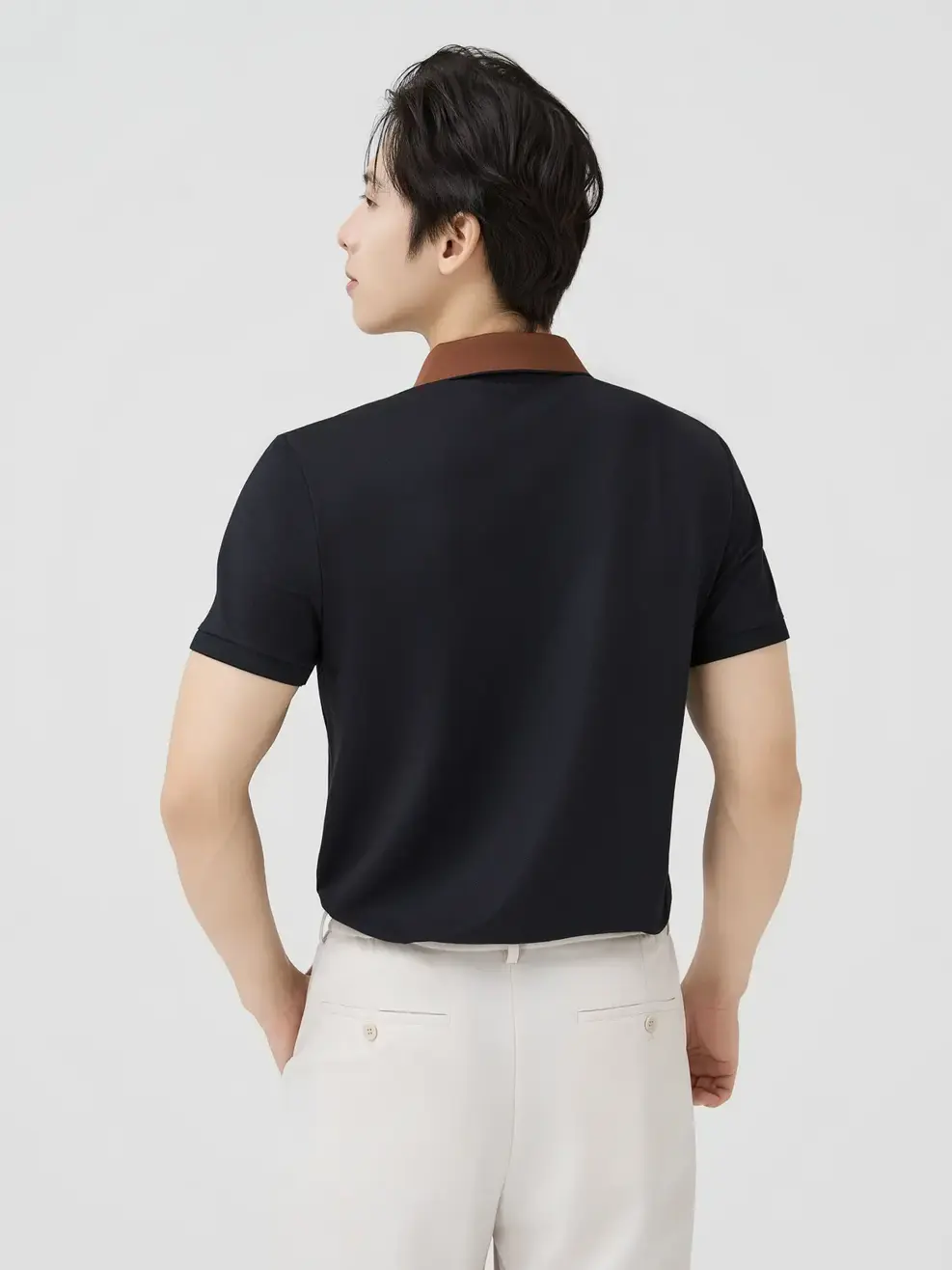 Áo Polo Nam Ngắn Tay Cổ Phối Bo - ĐEN 002 - M