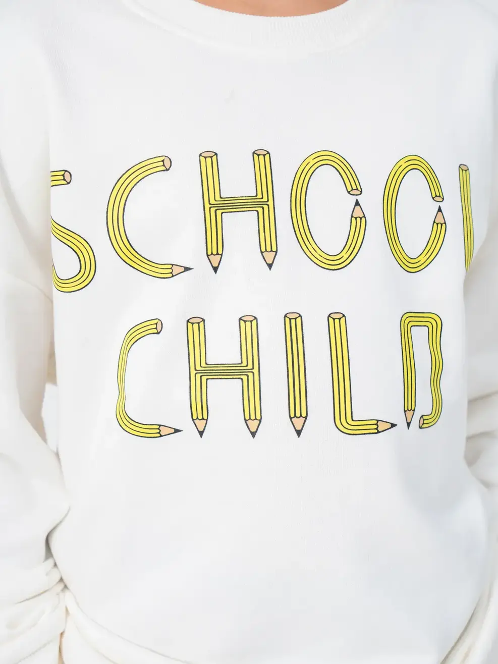 Áo nỉ kid lớn in School child - Trắng - 10