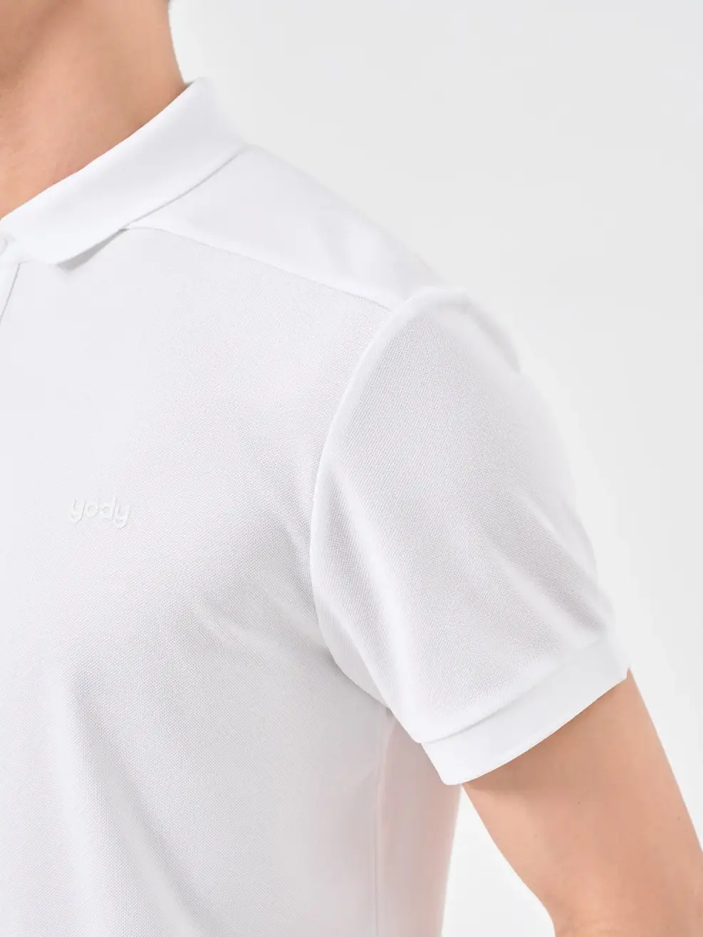 Áo Polo Nam Cafe Tổ Ong Nẹp Cúc Cúc Bấm - Trắng - 3XL
