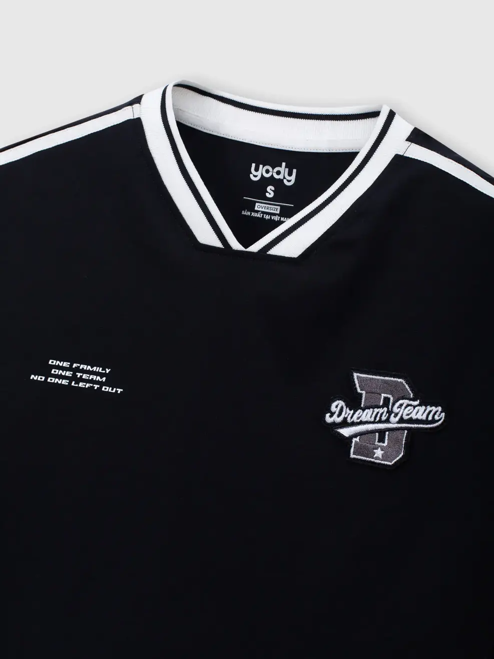 Áo Phông Cổ Tim Dream Team - ĐEN 002 - S