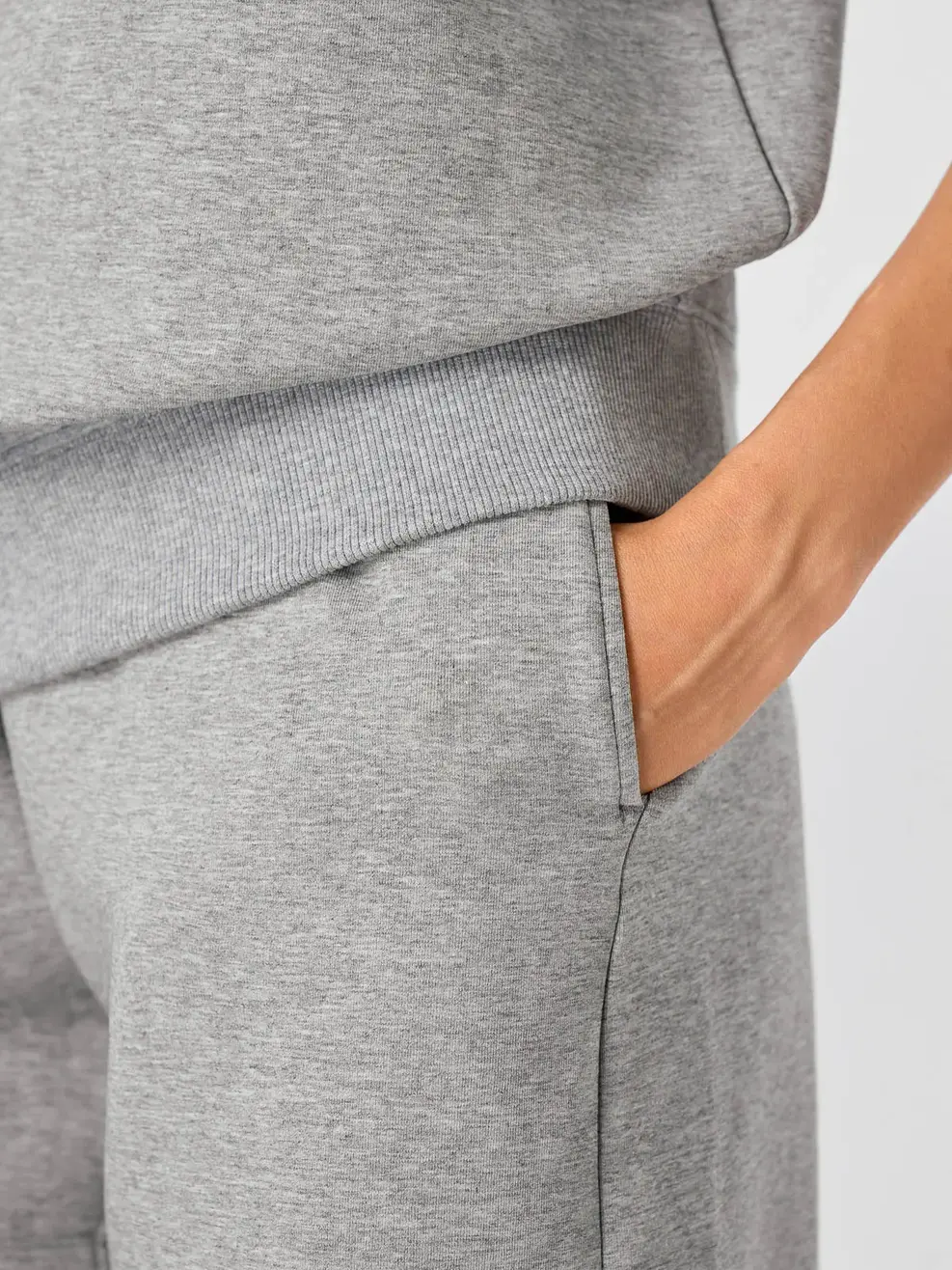 Bộ Đồ Nữ Tay Raglan - Melange xám 52 - S