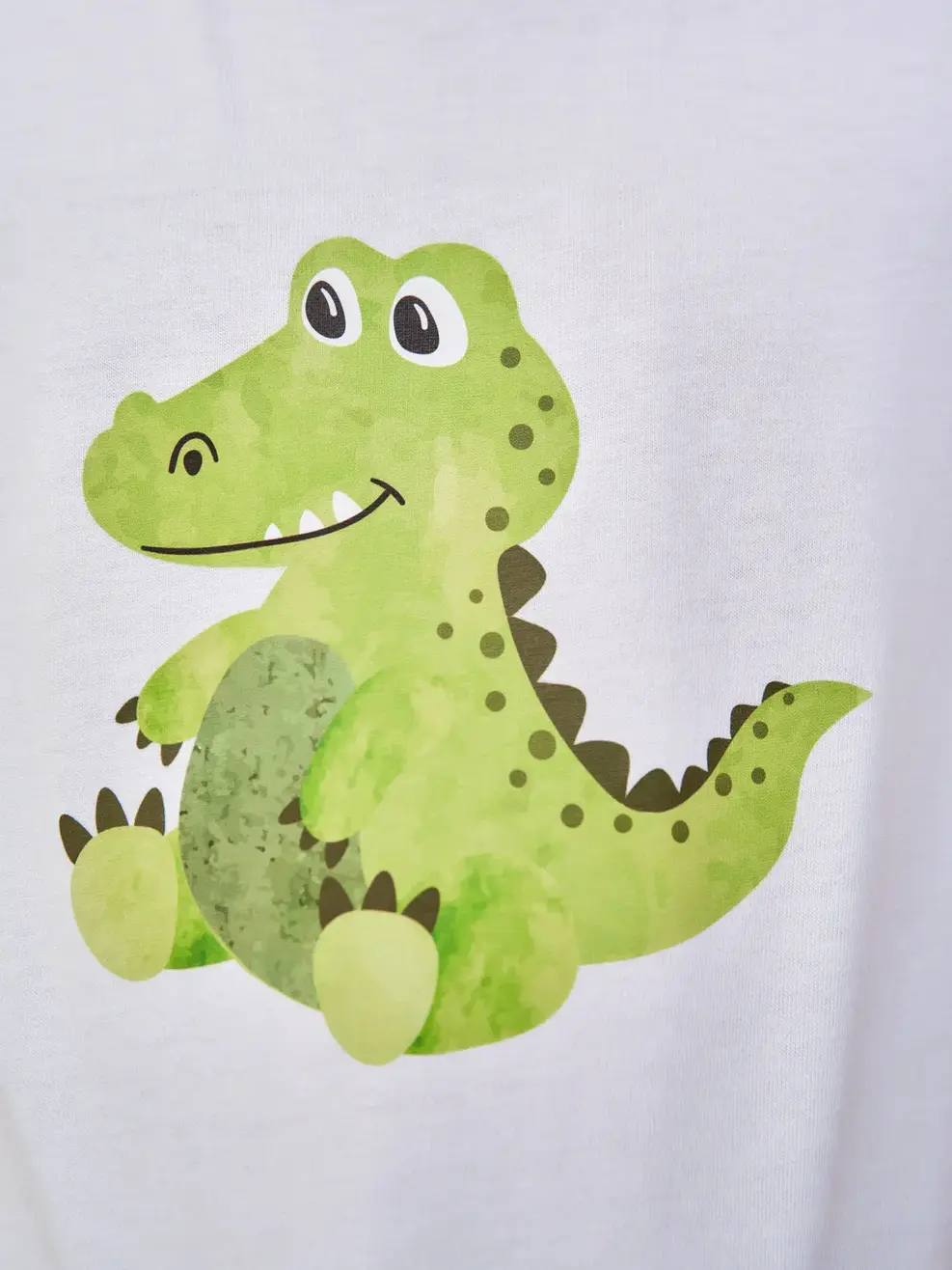 T-shirt Kid In Cá Sấu Vui Vẻ Cotton Usa - Trắng 1 - 2