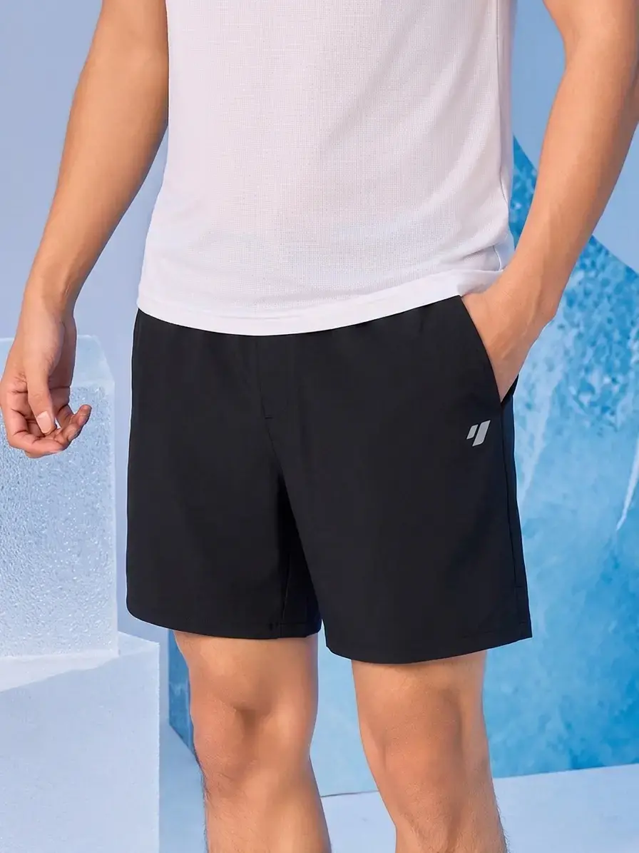Quần Shorts Thể Thao 6.5Inch Phối Vải - ĐEN 002 - 29