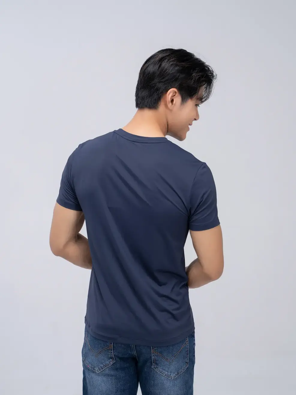 T-shirt thể thao nam running 2 - Tím than - XL